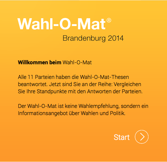 Wahl-O-Mat Brandenburg 2014